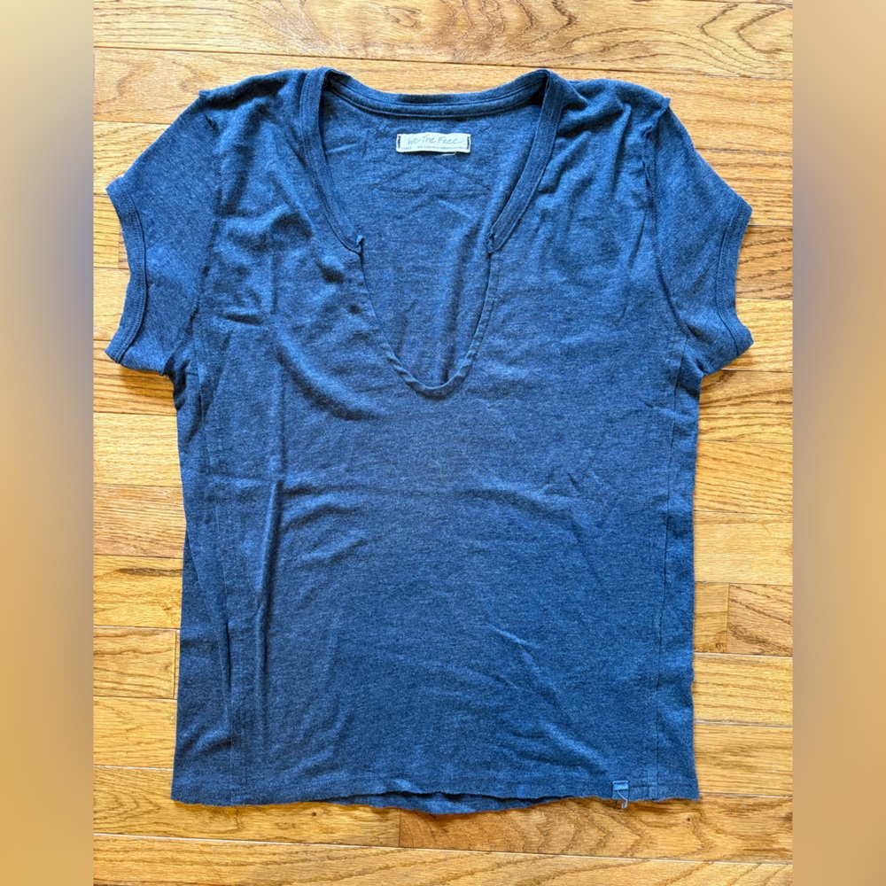 We The Free Navy V-Neck Tee